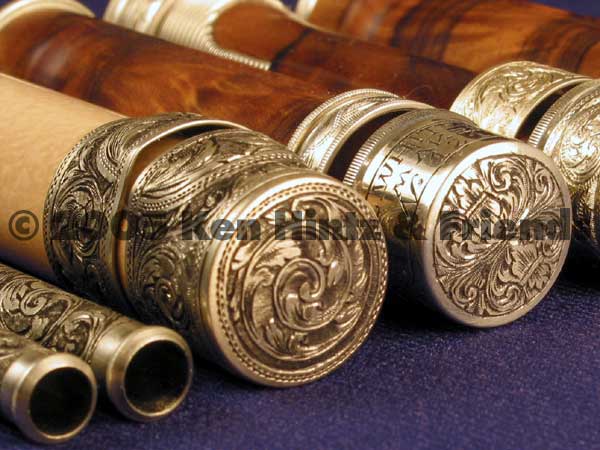 Engraved fly rod reel seats