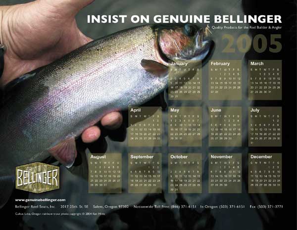 Calendar insert for Planing Form magazine